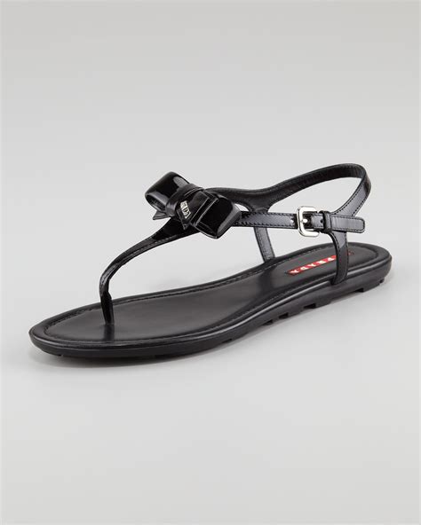 prada bow thong sandals|sandal prada original.